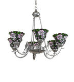 32"W Begonia 6 Lt Chandelier