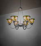 32"W Begonia 6 Lt Chandelier