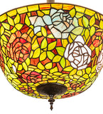 16"W Tiffany Rosebush Pendant