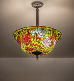 16"W Tiffany Rosebush Pendant