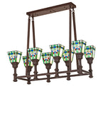 36"L Prairie Wheat 8 Lt Oblong Chandelier