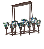 36"L Prairie Wheat 8 Lt Oblong Chandelier