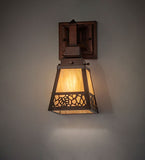 6"W Split Mission Lotus Leaf Wall Sconce