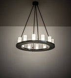 36"W Loxley 12 Lt Chandelier