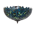 18"W Nightfall Wisteria Flushmount