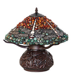 17"H Dragonfly Polished Agata Table Lamp