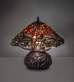 17"H Dragonfly Polished Agata Table Lamp