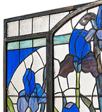 38.75"W X 33.5"H Iris Stained Glass Window