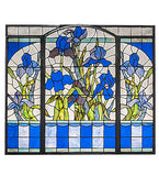 38.75"W X 33.5"H Iris Stained Glass Window