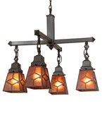 24"W Bungalow Mission 4 Lt Chandelier