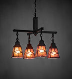 24"W Bungalow Mission 4 Lt Chandelier