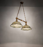 37"W Tiffany Fishscale 2 Lt Island Pendant