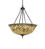 24"W Tiffany Fishscale Inverted Pendant