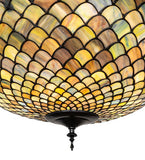 24"W Tiffany Fishscale Inverted Pendant