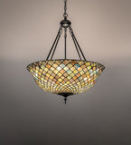 24"W Tiffany Fishscale Inverted Pendant
