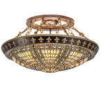28"W Fleur-de-lis Semi-Flushmount
