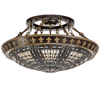 28"W Fleur-de-lis Semi-Flushmount