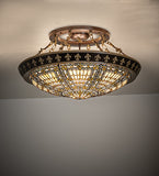 28"W Fleur-de-lis Semi-Flushmount
