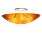 30"W Metro Fusion Biscotti Flushmount