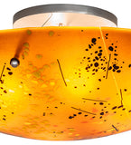 30"W Metro Fusion Biscotti Flushmount