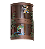 8"W Bass & Mallard Right Wall Sconce