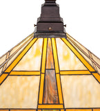 17"Sq Prairie Straw Flushmount