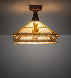 17"Sq Prairie Straw Flushmount