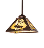 8"Sq Moose at Dawn Mini Pendant