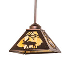 8"Sq Moose at Dawn Mini Pendant