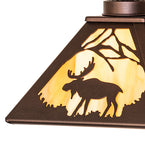 8"Sq Moose at Dawn Mini Pendant