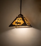 8"Sq Moose at Dawn Mini Pendant