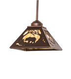 8"Sq Bear at Dawn Mini Pendant