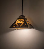 8"Sq Bear at Dawn Mini Pendant