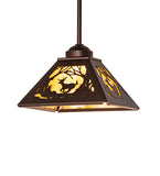 8"Sq Deer at Dawn Mini Pendant