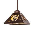 8"Sq Deer at Dawn Mini Pendant