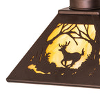 8"Sq Deer at Dawn Mini Pendant