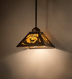 8"Sq Deer at Dawn Mini Pendant