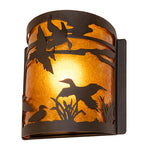 8"W Ducks in Flight Right Wall Sconce