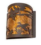 8"W Ducks in Flight Right Wall Sconce