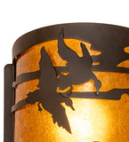 8"W Ducks in Flight Right Wall Sconce