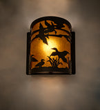 8"W Ducks in Flight Right Wall Sconce