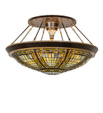45"W Fleur-de-lis Semi-Flushmount