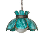 18"W Anabelle Teal Pendant