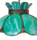 18"W Anabelle Teal Pendant