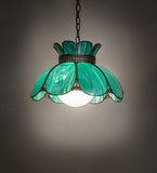 18"W Anabelle Teal Pendant
