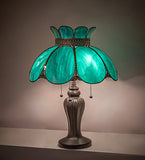 23"H Annabelle Teal Table Lamp