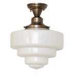 13.5"W Revival Schoolhouse Tiered Globe Flushmount