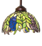 8"W Tiffany Honey Locust Floral Mini Pendant