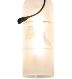 5"W Tuscan Vineyard Grapes Wine Bottle Mini Pendant