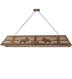 72"L Moose At Lake Island/Billiard Oblong Pendant